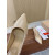 Christian Louboutin Beige Leather 85mm Sporty Kate Pointed Toe Stiletto Heel Pumps