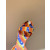 Christian Louboutin Abstract‑Print Satin 100mm Stiletto Heel Wrap‑Tie Sandals