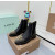 Christian Louboutin Black Leather Mixed‑Metal Studded Chelsea Ankle Boots Block Heel