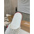 Christian Louboutin White Spiked CL Logo Slide Sandal