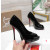 Christian Louboutin Lady Z 120 Black Patent Peep‑Toe Platform Stiletto Heel Sandals