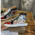 Christian Louboutin Graffiti‑Print Sequined Color‑Block High‑Top Sneakers