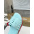 Christian Louboutin Mint Green Rubber Spiked Slide Sandal