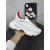 Christian Louboutin White Bubble‑Sole Lace‑Up Chunky Sneakers Red Inner Lining