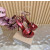 Christian Louboutin Red Metallic 150mm Platform Ankle‑Strap High‑Heel Sandals