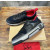 Christian Louboutin Navy‑Black Suede Mesh Spiked Platform Low‑Top Sneakers
