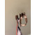 Christian Louboutin Bronze Satin Tie‑Ankle Ballet Flat Sandals