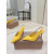 Christian Louboutin Yellow Patent Pointed‑Toe Slingback Stiletto Heel Pumps
