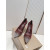 Christian Louboutin Burgundy Mesh Crystal 85mm Stiletto Heel Pointed‑Toe Pumps