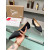Christian Louboutin Black Satin Pointed‑Toe Low‑Wedge Heel Flats
