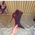 Christian Louboutin Burgundy Mesh Crystal‑Embellished 120mm Pointed‑Toe Stiletto Heel Ankle Boots