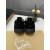 Christian Louboutin Black Suede Gunmetal Crystal‑Encrusted Low‑Top Sneakers