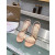 Christian Louboutin Nude Patent Asymmetric Curved Strap Slingback Sandal 100mm heel
