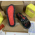 Christian Louboutin Black Heart‑Graffiti Print Slide Sandals Rainbow Crystal‑Trim Sole