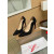 Christian Louboutin Black Crystal‑Encrusted Scalloped 100mm heel Pump