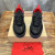 Christian Louboutin Black Suede Crystal Spiked Low‑Top Platform Sneakers