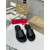 Christian Louboutin Black Leather Platform Flat Slide Sandal