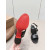 Christian Louboutin Black Leather Ankle‑Strap Block Heel Sandals 85mm heel