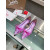 Christian Louboutin Purple Transparent PVC Pink Bow Crystal Pointed‑Toe Flat Pumps