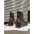 Christian Louboutin Brown Leather Chelsea Ankle Boots