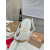 Christian Louboutin White Croc‑embossed Leather Block Heel Thong Sandal