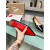 Christian Louboutin Black Patent Leather Pointed‑Toe Low‑Wedge Heel Flats