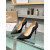 Christian Louboutin Black Satin Scalloped Pointed‑Toe 100mm High Heel Pumps