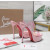 Christian Louboutin Pink Patent 150mm Clear‑Strap Heel Platform Mules