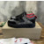Christian Louboutin Black‑Silver Glitter Spiked Platform Low‑Top Sneakers