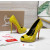 Christian Louboutin Lady Z 120 Yellow Patent Peep‑Toe Platform Stiletto Heel Pumps