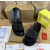 Christian Louboutin Black Metal‑Spiked Flat Slide Sandals