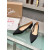 Christian Louboutin Black Satin Pointed‑Toe Low‑Wedge Heel Flats