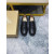 Christian Louboutin Black Leather All‑Over Spiked Slip‑On Loafers