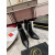 Christian Louboutin Black Leather 100mm Spiked Stiletto Pointed Toe Ankle Boots