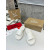Christian Louboutin White Leather Flat Slide Sandal