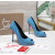 Christian Louboutin Lady Z 120 Blue Patent Peep‑Toe Platform Stiletto Heel Sandals