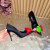 Christian Louboutin Black Satin Multicolor Fabric Flower 100mm Stiletto Heel Pumps