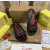 Christian Louboutin Black Rubber Slide Sandals Red Circular Logo Print