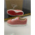 Christian Louboutin Dusty Pink Suede Spike‑Toe Low‑Top Sneakers