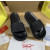 Christian Louboutin Black Spiked Platform Slide Sandals