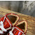 Christian Louboutin Red Metallic Patent Spike‑Toe Low‑Top Sneakers