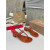 Christian Louboutin Rust Croc‑Embossed 45mm Block Heel Thong Sandals