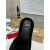 Christian Louboutin Black Suede Platform Flat Slide Sandal