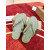 Christian Louboutin Sage Green Rubber Stud‑Decorated Flip‑Flops