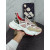 Christian Louboutin Pink‑Beige Spiked‑Sole Lace‑Up Chunky Sneakers Red Lining