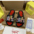 Christian Louboutin Black Cartoon‑Graffiti Spiked Slide Sandals Red Footbed