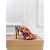 Christian Louboutin Colorful Printed Satin Twist‑Strap Mule High‑Heel Sandals