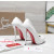 Christian Louboutin Lady Z 120 White Patent Peep‑Toe Platform Stiletto Heel Pumps
