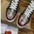 Christian Louboutin Graffiti‑Print Sequined Color‑Block High‑Top Sneakers