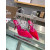 Christian Louboutin Fuchsia Suede Crystal Ankle Tie 100mm High Heel Pumps